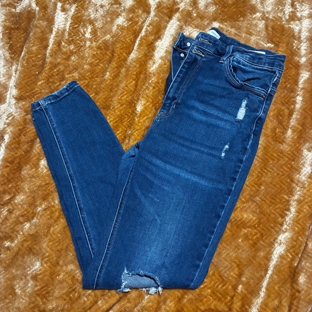 KanCan Dark Blue Distressed Skinny Jeans